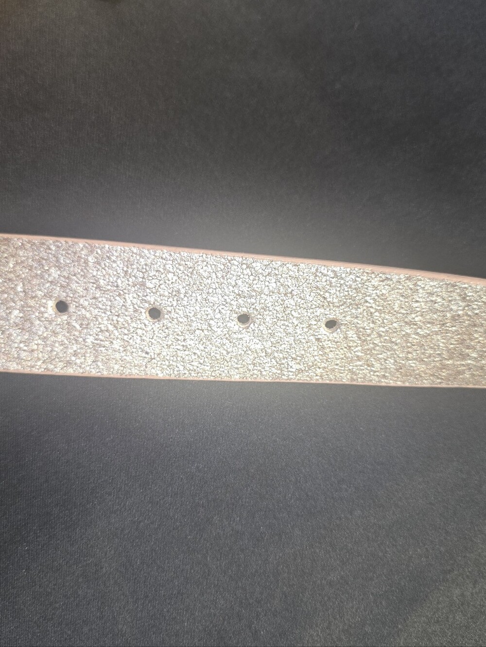 Vintage Leatherock Oversized Pink Rhinestone Flower Metallic Belt S - Picture 13 of 16